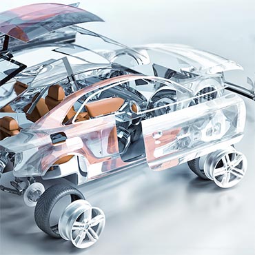 Exploded diagram of a car and its parts