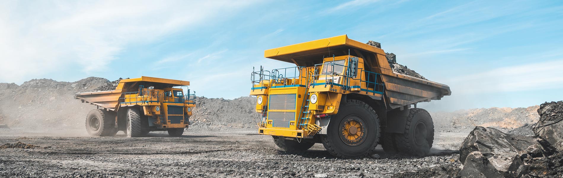 Heavy machinery at an open mine