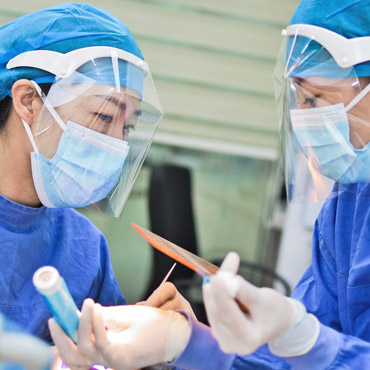 Doctors wearing medical protective wear