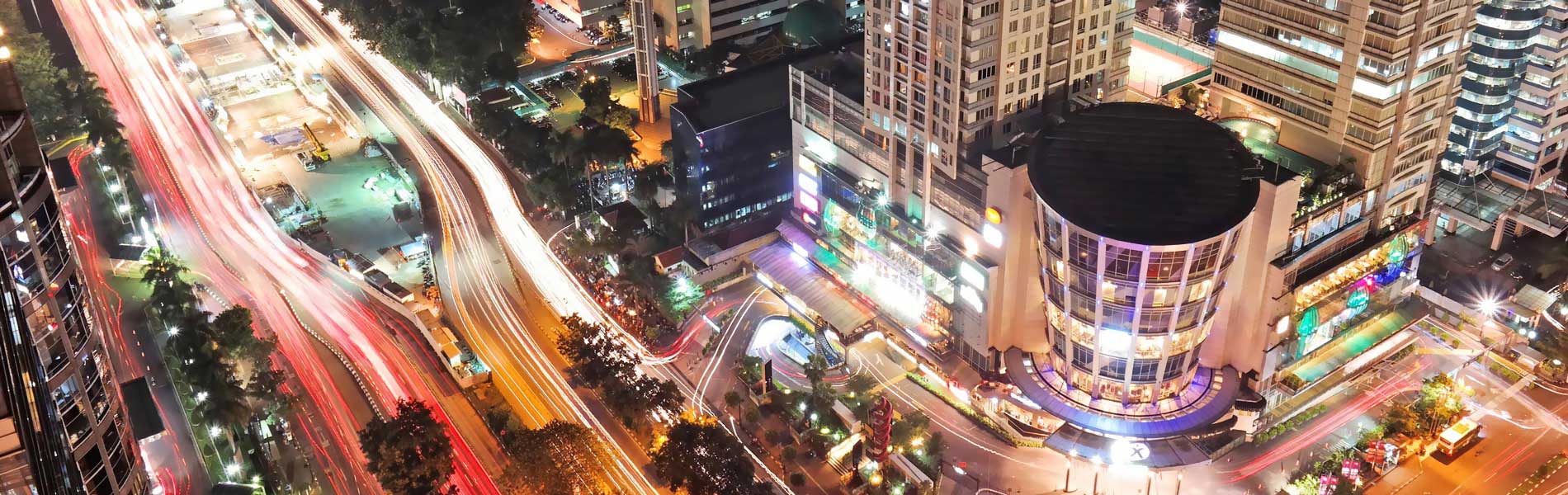 Busy city street in China