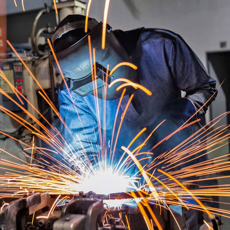 Welder at work