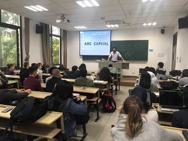 Partner Jesus E Hoyos Gives Lecture at Fudan University
