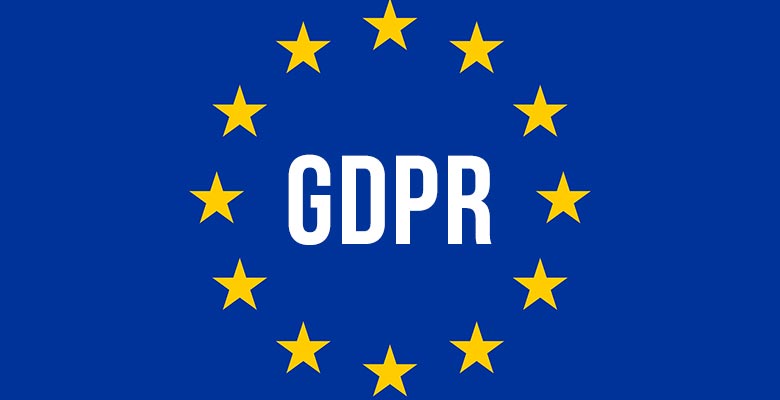 European Union flag with the letters GDPR