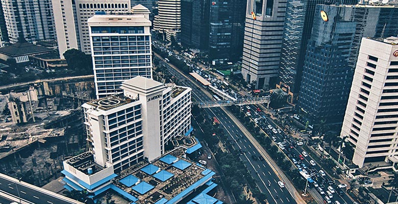 View of Jakarta from above