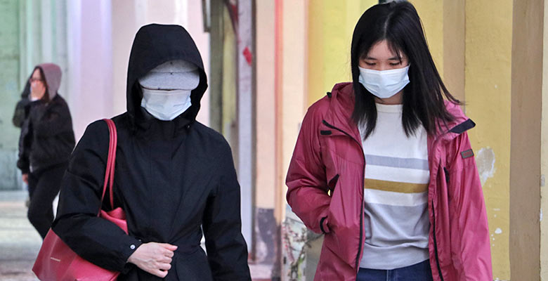 Women wearing antivirus masks