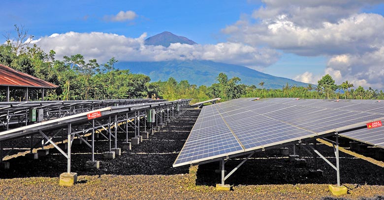 Solar farm in Bali, indonesia