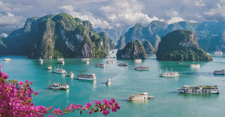 Boats in Halong Bay, Vietnam