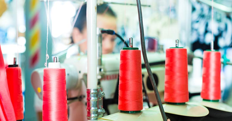 Textile factory worker in Vietnam