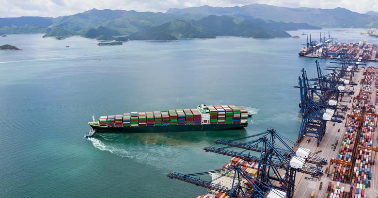 Cargo port at Yantian China