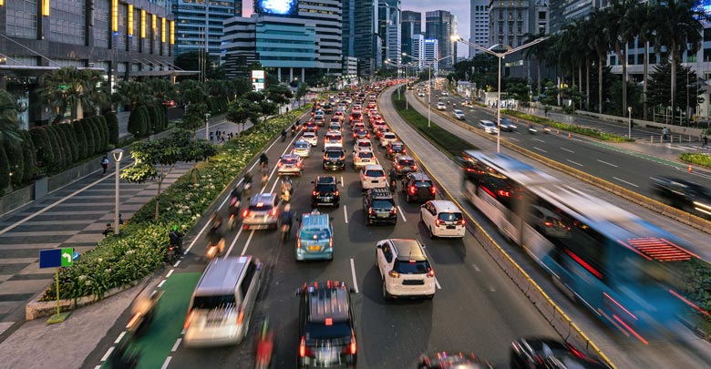 Main road in Jakarta