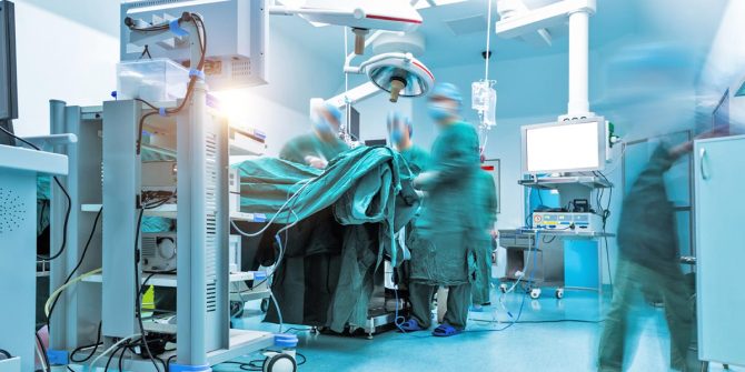 Doctors working in a Chinese operating theater