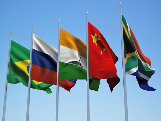 Flags of BRICS nations