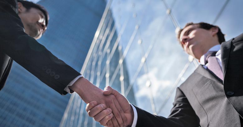 Businessmen shaking hands