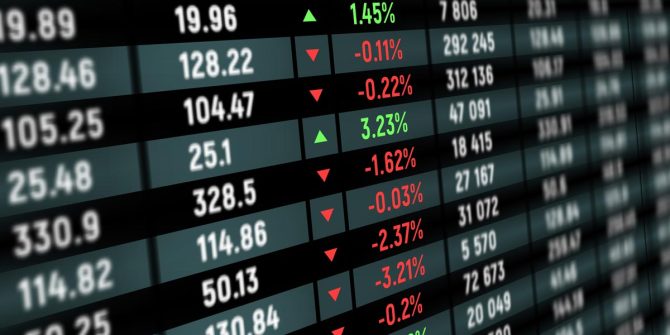 NASDAQ market listings board